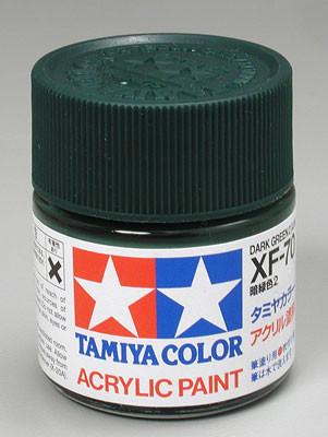 Tamiya Acrylic XF70 Dark Green 23 ml Bottle