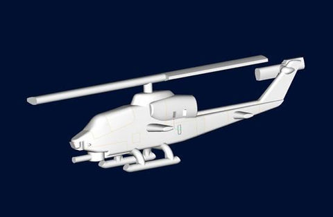 Trumpeter Aircraft 1/700 AH1W Cobra Helicopter Set for Warships (6/Bx) Kit
