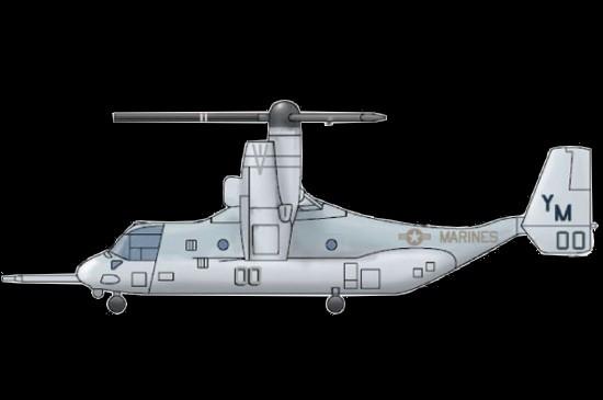 Trumpeter Aircraft 1/350 MV22 Osprey V/STOL Tilrotor Aircraft Set for Warships (3/Bx) Kit
